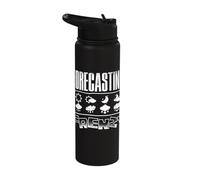 Forecasting Frenzy Weather Forecaster Meteorologist Stainless Steel Insulated Water Bottle