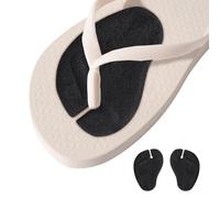Forefoot Pads - Gel Sandal Inserts for Comfort | Washable & Reusable with Clear Anti-Slip Thong Insoles, Soft Flexible Toe Protectors for Slippers, Men & Women, Home, Outdoor, 9.5x7cm