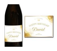 forefrontdesigns Personalised Champagne Bottle Label - Custom Champagne Label Bottle Sticker, Perfect for Weddings, Anniversaries, Birthdays & Gifts - Premium Customisable Prosecco Sticker