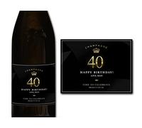 forefrontdesigns Personalised Champagne Bottle Label - Custom Champagne Label Bottle Sticker, Perfect for Weddings, Anniversaries, Birthdays & Gifts - Premium Customisable Prosecco Sticker