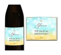 forefrontdesigns Personalised Champagne Bottle Label - Custom Champagne Label Bottle Sticker, Perfect for Weddings, Anniversaries, Birthdays & Gifts - Premium Customisable Prosecco Sticker