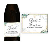 forefrontdesigns Personalised Champagne Bottle Label - Custom Champagne Label Bottle Sticker, Perfect for Weddings, Anniversaries, Birthdays & Gifts - Premium Customisable Prosecco Sticker