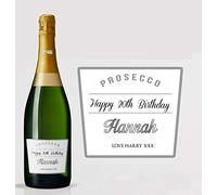 forefrontdesigns Personalised Champagne Bottle Label - Custom Champagne Label Bottle Sticker, Perfect for Weddings, Anniversaries, Birthdays & Gifts - Premium Customisable Prosecco Sticker