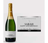 forefrontdesigns Personalised Champagne Bottle Label - Custom Champagne Label Bottle Sticker, Perfect for Weddings, Anniversaries, Birthdays & Gifts - Premium Customisable Prosecco Sticker