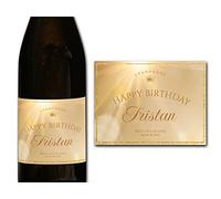 forefrontdesigns Personalised Champagne Bottle Label - Custom Champagne Label Bottle Sticker, Perfect for Weddings, Anniversaries, Birthdays & Gifts - Premium Customisable Prosecco Sticker
