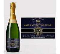 forefrontdesigns Personalised Champagne Bottle Label - Custom Champagne Label Bottle Sticker, Perfect for Weddings, Anniversaries, Birthdays & Gifts - Premium Customisable Prosecco Sticker
