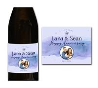 forefrontdesigns Personalised Champagne Bottle Label - Custom Champagne Label Bottle Sticker, Perfect for Weddings, Anniversaries, Birthdays & Gifts - Premium Customisable Prosecco Sticker