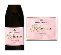 forefrontdesigns Personalised Champagne Bottle Label - Custom Champagne Label Bottle Sticker, Perfect for Weddings, Anniversaries, Birthdays & Gifts - Premium Customisable Prosecco Sticker