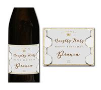 forefrontdesigns Personalised Champagne Bottle Label - Custom Champagne Label Bottle Sticker, Perfect for Weddings, Anniversaries, Birthdays & Gifts - Premium Customisable Prosecco Sticker