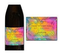 forefrontdesigns Personalised Champagne Bottle Label - Custom Champagne Label Bottle Sticker, Perfect for Weddings, Anniversaries, Birthdays & Gifts - Premium Customisable Prosecco Sticker