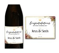 forefrontdesigns Personalised Champagne Bottle Label - Custom Champagne Label Bottle Sticker, Perfect for Weddings, Anniversaries, Birthdays & Gifts - Premium Customisable Prosecco Sticker