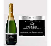forefrontdesigns Personalised Champagne Bottle Label - Custom Champagne Label Bottle Sticker, Perfect for Weddings, Anniversaries, Birthdays & Gifts - Premium Customisable Prosecco Sticker