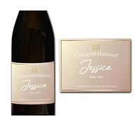 forefrontdesigns Personalised Champagne Bottle Label - Custom Champagne Label Bottle Sticker, Perfect for Weddings, Anniversaries, Birthdays & Gifts - Premium Customisable Prosecco Sticker