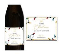 forefrontdesigns Personalised Champagne Bottle Label - Custom Champagne Label Bottle Sticker, Perfect for Weddings, Anniversaries, Birthdays & Gifts - Premium Customisable Prosecco Sticker