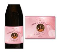 forefrontdesigns Personalised Champagne Photo Label - Custom Champagne Label Bottle Sticker, Perfect for Weddings, Anniversaries, Birthdays & Gifts - Premium Customisable Prosecco Sticker