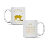 forefrontdesigns Personalised Chinese Horoscope Year of The Tiger Zodiac Coffee/Tea Mug, Printed Photo Text customised, Birthday, Gift, 11oz, Any Wording, Coffee, Tea