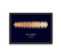 forefrontdesigns Personalised Custom Copper Foil Soundwave music art print, any song and artist. (A4 print (210x297mm) 8.27x11.69 in)