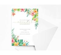 forefrontdesigns Personalised Floral Themed Birthday Party Invitations with Envelopes, Any Age, Any Occasion. 16th 18th 21st 30th 40th 50th 60th 70th 80th