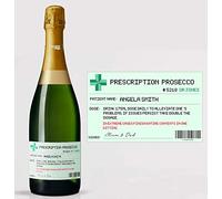 forefrontdesigns Personalised Novelty Prescription Bottle Label - Funny Prescription Bottle Label for Alcohol - Spoof Prescription Wine Stickers for Bottles, Secret Santa,Joke Gifts