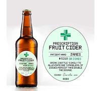 forefrontdesigns Personalised Novelty Prescription Fruit Cider Bottle Label - Funny Prescription Bottle Label for Alcohol - Spoof Prescription Wine Stickers for Bottles, Secret Santa,Joke Gifts
