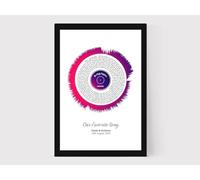 forefrontdesigns Personalised Song Lyric Soundwave Art - Framed Vinyl Record Gift (A4 Print) for Living Room Decoration