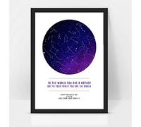 forefrontdesigns Personalised Star Map - Custom Star Map, The Night We Met, Stars on the Day You Were Born, Constellation Gifts, Name a Star Gift, Where We First Met - Unique Valentine’s Gift