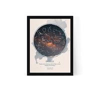 forefrontdesigns Personalised Star Map - Custom Star Map, The Night We Met, Stars on the Day You Were Born, Constellation Gifts, Name a Star Gift, Where We First Met - Unique Valentine’s Gift