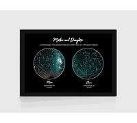 forefrontdesigns Personalised Star Map - Custom StarMap, The Night We Met, Stars on the Day You Were Born, Constellation Gifts, Name a star, Where We First Met - Unique Valentine’s Gift