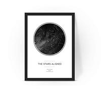 forefrontdesigns Personalised The Night We Met custom valentines day Star map chart astronomical poster print, framed/unframed (A3)