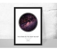 forefrontdesigns Personalised The night we met Star map chart astronomical poster print, framed/unframed