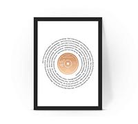 forefrontdesigns Personalised Vinyl Record Song Lyrics Print - Custom Song Lyric Print & Framed Wall Art - Perfect Personalised Music Gift or Wedding Anniversary
