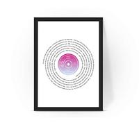 forefrontdesigns Personalised Vinyl Record Song Lyrics Print - Custom Song Lyric Print & Framed Wall Art - Perfect Personalised Music Gift or Wedding Anniversary