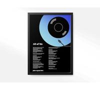 forefrontdesigns Personalised Vinyl Record Song Lyrics Print - Custom Song Lyric Print & Framed Wall Art - Perfect Personalised Music Gift or Wedding Anniversary