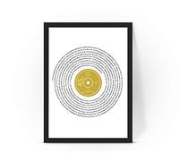 forefrontdesigns Personalised Vinyl Record Song Lyrics Print - Custom Song Lyric Print & Framed Wall Art - Perfect Personalised Music Gift or Wedding Anniversary