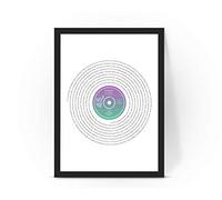forefrontdesigns Personalised Vinyl Record Song Lyrics Print - Custom Song Lyric Print & Framed Wall Art - Perfect Personalised Music Gift or Wedding Anniversary