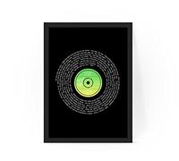 forefrontdesigns Personalised Vinyl Record Song Lyrics Print - Custom Song Lyric Print & Framed Wall Art - Perfect Personalised Music Gift or Wedding Anniversary