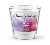 forefrontdesigns Personalised Zodiac Libra Candle Label - Customised Sticker or Candle Option, Photo Candle, Star Sign, Engagement Gift & Personalised Gift for Women