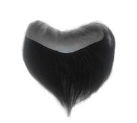 Forehead Hairline Toupee for Men,Human Hairs Skin PU Mens Front Piece V Loop Frontal Hair Topper for Receding, Replacement Systems Hair Pieces Replacement(4cm x 18cm)