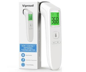 Forehead Thermometer for Adults, Kids, Non Contact Touch Infrared LCD Display Digital Baby Thermometers Body Temperature Thermometer，Digital thermometer with Backlight，Memory Recall, Fever Alarm