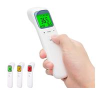 Forehead Thermometer No Touch Infrared Digital Thermometers for Adults Kids, Touchless Baby, Non-Contact Forehead, Ear & Body, Fast Accurate Readings with Fever alarm Large LCD Display (white)