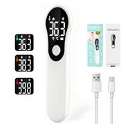 Forehead Thermometer Non-Contact Digital Thermometer Suitable for Baby and Adult-Instant Temperature Checker/Room, Surface and Body Mode Thermometer,Fever Alarm,Ideal for Travel & Home (White)