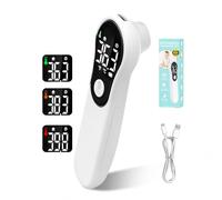 Forehead Thermometer Non-Contact Digital Thermometer Suitable for Baby and Adult-Instant Temperature Checker/Room, Surface and Body Mode Thermometer,Fever Alarm,Ideal for Travel & Home (Cream)