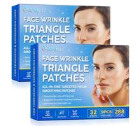 Forehead Wrinkle Patches Triangle, Anti-Wrinkle Face Patches for Frown Lines & Smile Lines, Overnight Face Wrinkle Patch with Collagen Aloe Vitamin E, Facial Line Smoothing Patch for Women & Men (2)