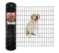 FOREHOGAR Black PVC Coated Welded Wire Fence 36 Inch x 50 Foot, 2 Inch x 4 Inch 14GA, Garden Border Fencing Roll Vinyl Coating Metal Wire Mesh Hardware Cloth for Yard Vegetable Plant Protection