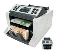 Foreign Currency Counting Machine,Preset/Accumulation/Batching Functions,UV/MG Detection,Button/Touchscreen Controls,1000pcs/Min,Holds 100 Banknotes,USD/GBP/EUR Grey