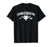 Foreign Legion Paratrooper T-Shirt - 2 Rep (Distressed) T-Shirt, Men, Black, Large