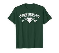 Foreign Legion Paratrooper T-Shirt - 2 Rep (Distressed) T-Shirt, Men, Dark Green, X-Large