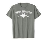 Foreign Legion Paratrooper T-Shirt - 2 Rep (Distressed) T-Shirt, Men, Olive Heather, Small