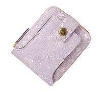 Foreign Trade New Men's Short Multi Functional Denim Fabric Horizontal Zipper Wallet Locking Wallet (Purple, One Size)