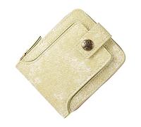 Foreign Trade New Men's Short Multi Functional Denim Fabric Horizontal Zipper Wallet Locking Wallet (Yellow, One Size)